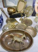 A good mixed lot of brass ware.