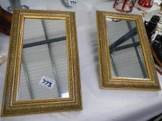 A matching pair of good gilt framed mirrors.