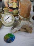 A mixed lot of onyx items etc.,