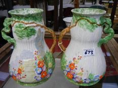 A pair of Royal Winton vases.