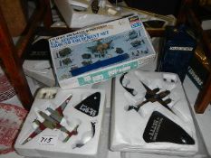 A mixed lot including airplane kits, Eddie Stobart lorry, Tardis money box (all boxes soiled)