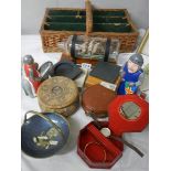 A mixed lot including ship in bottle, trinket boxes etc.,