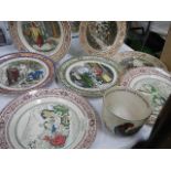 A quantity of Adam's plates etc.,