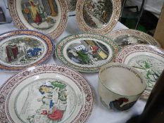 A quantity of Adam's plates etc.,