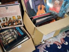 Two boxes of Classical records.