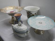 A mixed lot of cake stands etc.