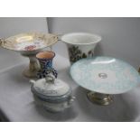 A mixed lot of cake stands etc.