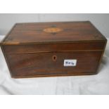 A Victorian mahogany inlaid box a/f.