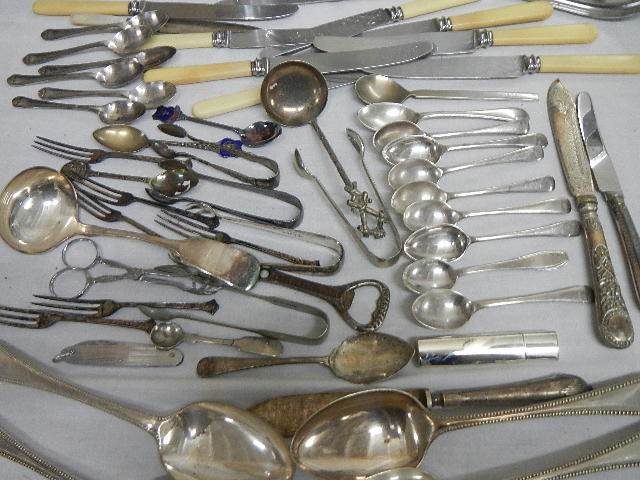 A mixed lot of cutlery and a tray. - Image 6 of 6