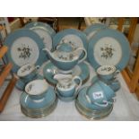25 pieces of Royal Doulton Elegans dinner ware (8 piece settings but missing one teacup.)