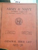 An early 20th century Army & Navy Stores catalogue.