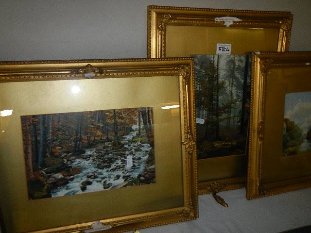 Three framed and glazed rural scenes. - Image 3 of 3