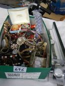 A mixed lot of costume jewellery and watches etc.,