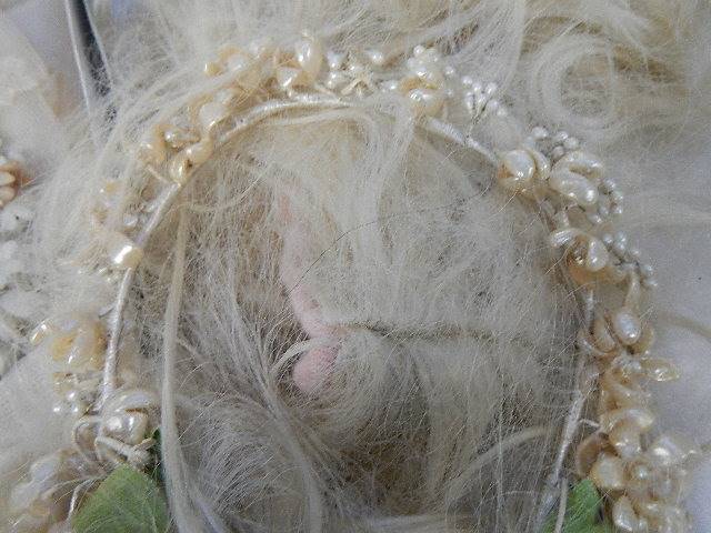 Two vintage wedding headresses and veils. - Image 3 of 3