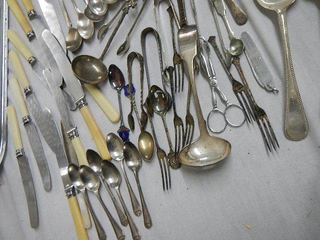 A mixed lot of cutlery and a tray. - Image 3 of 6