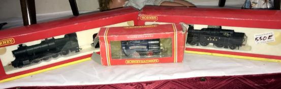 3 boxed Hornby 00 gauge engines (boxes A/F)