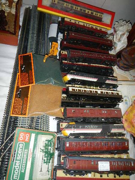 A quantity of railway coaches.