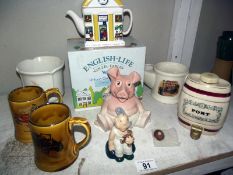 A selection of Wade items including Port Barrel, Nat West Pig etc