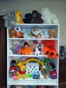 A large quantity of soft toys including the hungry caterpillar box (empty), COLLECT ONLY