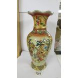 A 33 cm tall Satsuma vase, (not marked).