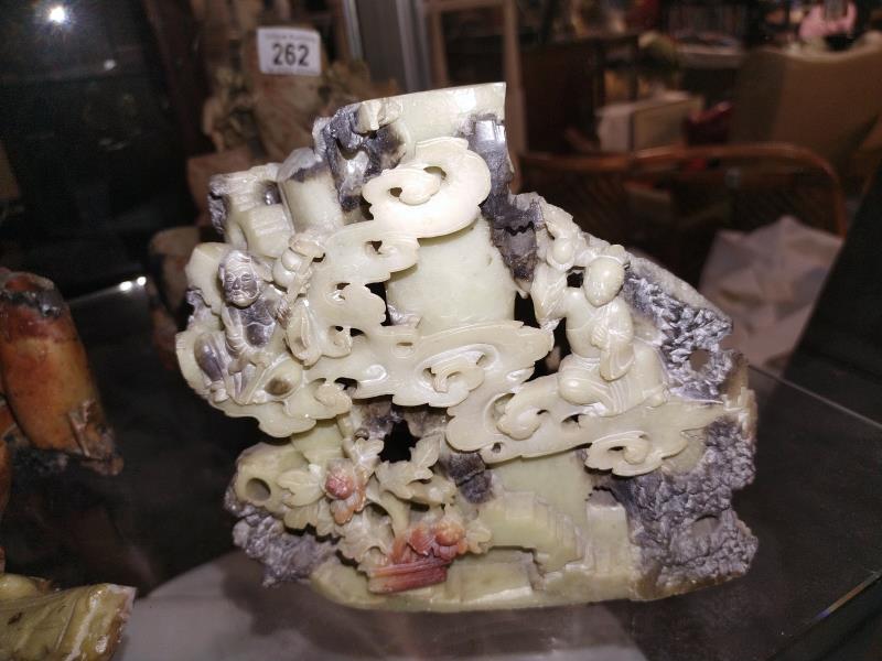 A quantity of soapstone carvings all a/f - Image 4 of 8