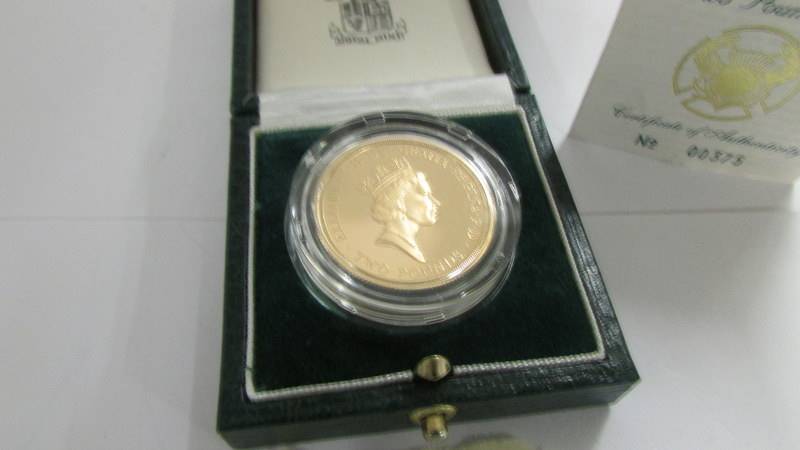 A 22ct gold 1986 £2 coin, No,00375. - Image 3 of 3