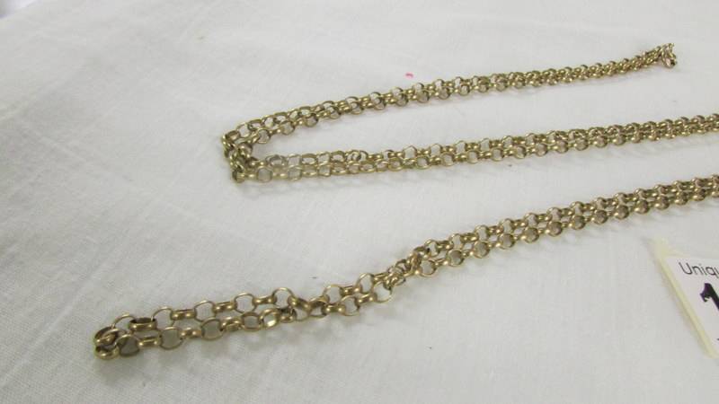 An extra long 9ct gold chain, 140 cm, 25.4 grams. - Image 2 of 2