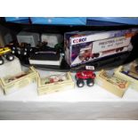 A boxed Corgi truck, and a quantity of boxed diecast cars etc