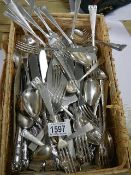 A good lot of silver plate cutlery (possibly Danish).