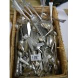 A good lot of silver plate cutlery (possibly Danish).