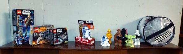 A Star Wars related toys including Lego 75073 sealed, plus Star Wars 2008 Disney Parks Exclusive