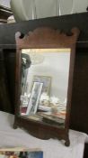 A mahogany framed mirror. COLLECT ONLY.