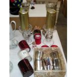 A selection of candle holders etc