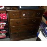 An Edwardian mahogany chest of drawers (92cm x 42cm x 101cm high) (COLLECT ONLY)