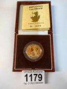 A Britannia half ounce gold proof coin, No. 00338.