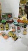 A selection of Dinky toys including Foden, Bedford, Mini, Cadillac etc.,
