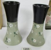 A pair of Lovatt's Langley vases, 20 cm tall.