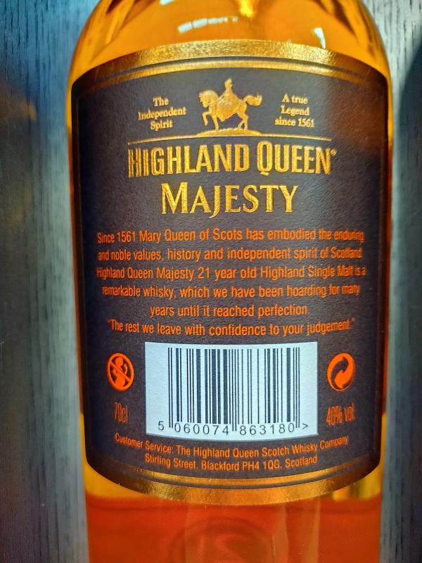 A sealed bottle of Highland Queen Majesty 21 year old Scotch whisky - Image 10 of 10