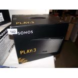 A wireless Hi-Fi system Sonos Play 3, New and sealed in box