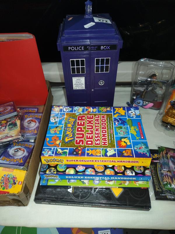 2 boxes of collectables & cards mainly Pokemon related including foils etc. Dr Who Tardis cardholder - Image 3 of 5