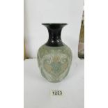 A Lovatt's Langley lead glazed vase. 20 cm,