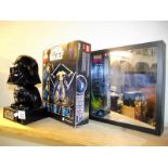A sealed Star Wars 75112 set, a light box and a battery operated Darth Vader
