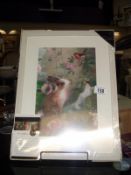 A new sealed framed picture by Charlotte Bird of the fairy with rabbit