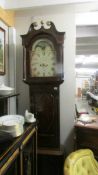 An 8 day Grandfather clock marked Robt. Jones, Connay. COLLECT ONLY.