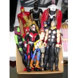 A quantity of mainly 12" action figures