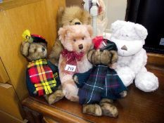 5 lovely teddy bears