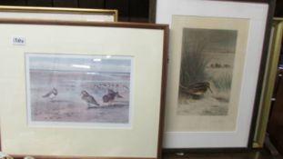 Archibald Thorburn (1860-1935) Pencil signed print entitled 'Plover' published by Baird Carter