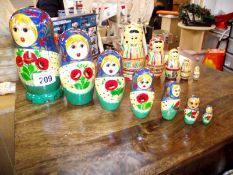 2 Russian nesting dolls, set of 7 and set of 5