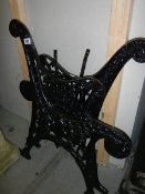 A pair of cast metal bench ends, COLLECT ONLY.