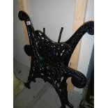 A pair of cast metal bench ends, COLLECT ONLY.